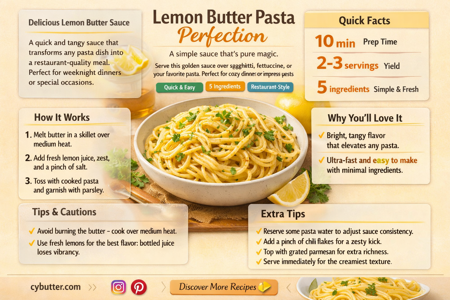 how do you make lemon butter sauce for pasta