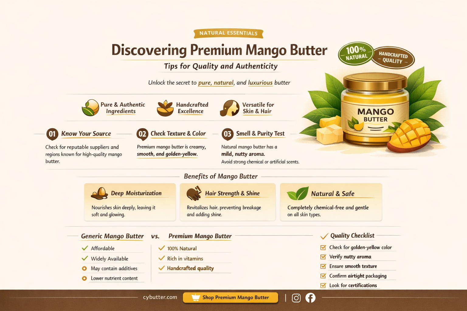 how find good quality mango butter