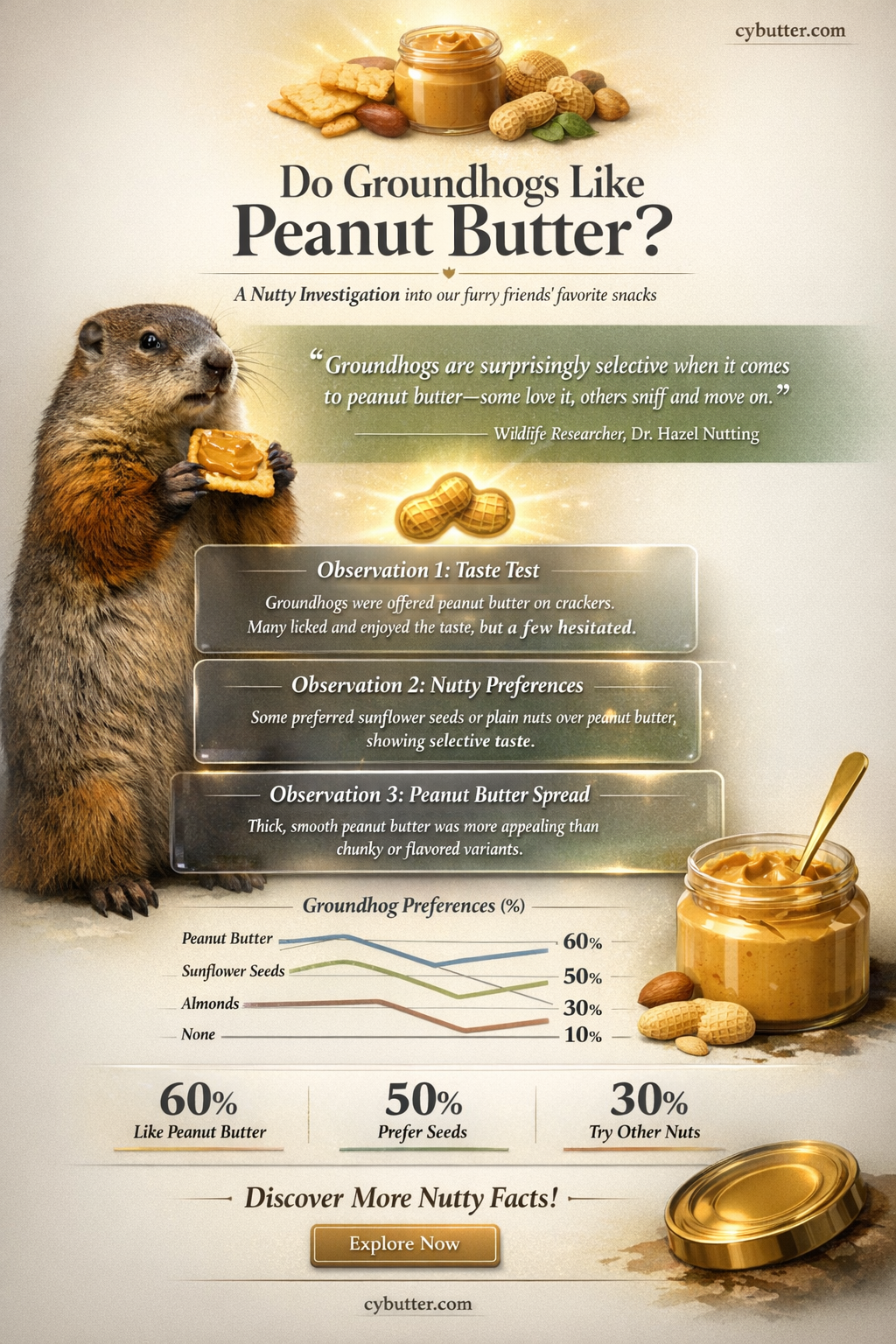 do groundhogs like peanut butter