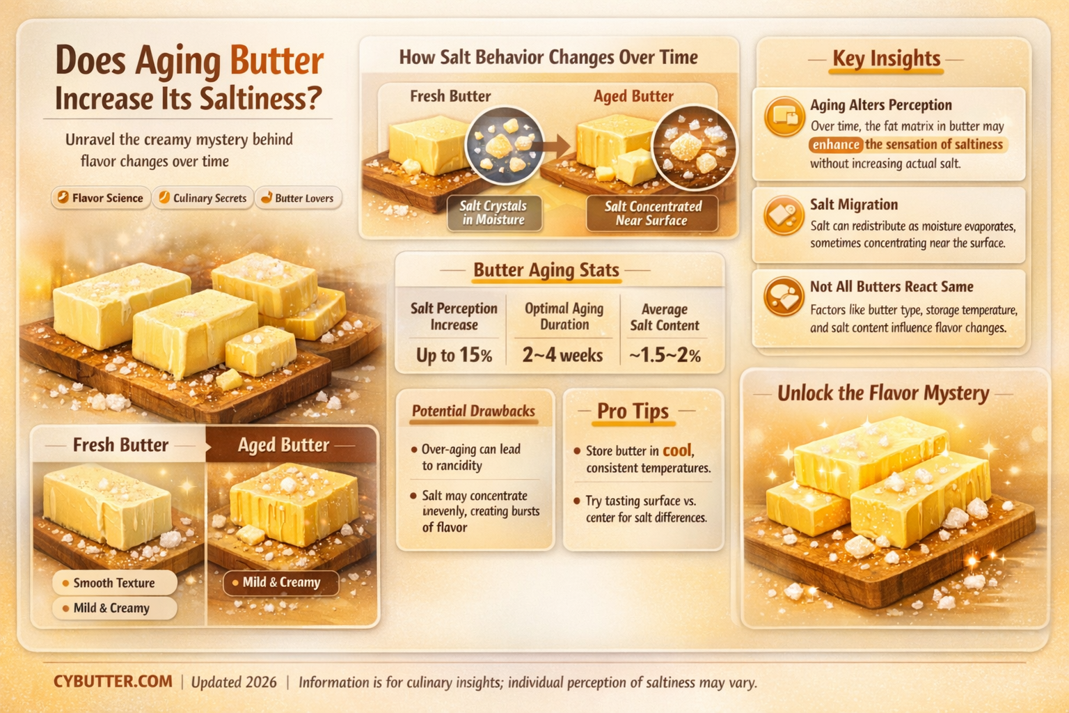 does butter get saltier when older