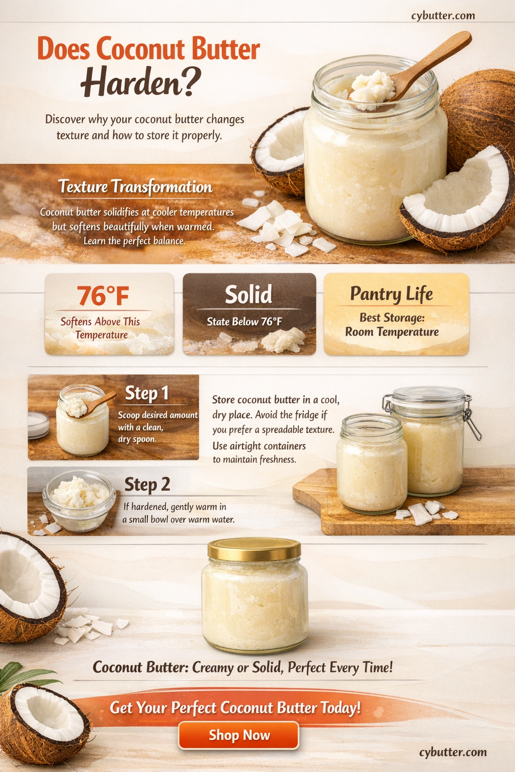 does coconut butter get solid