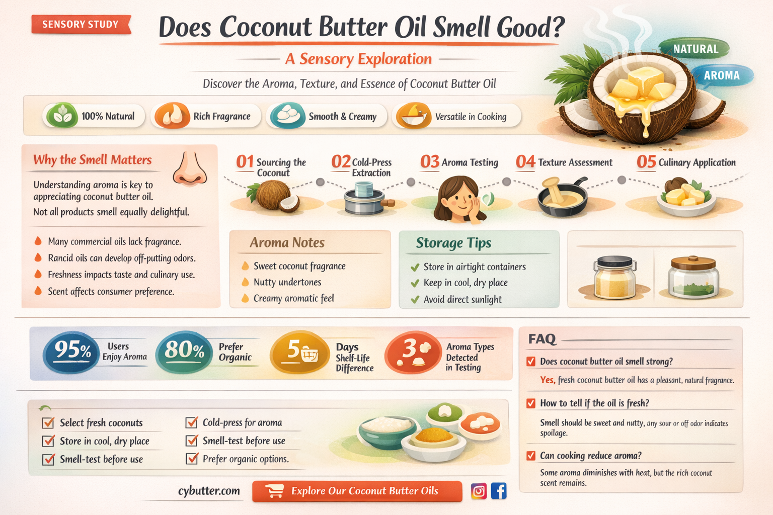 does coconut butter oil smell good