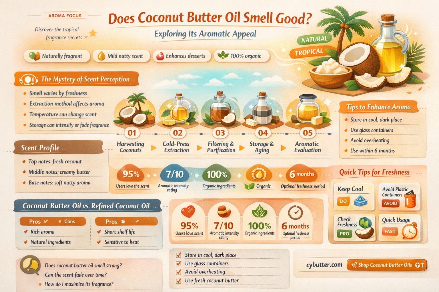 does cocout butter oil smell good