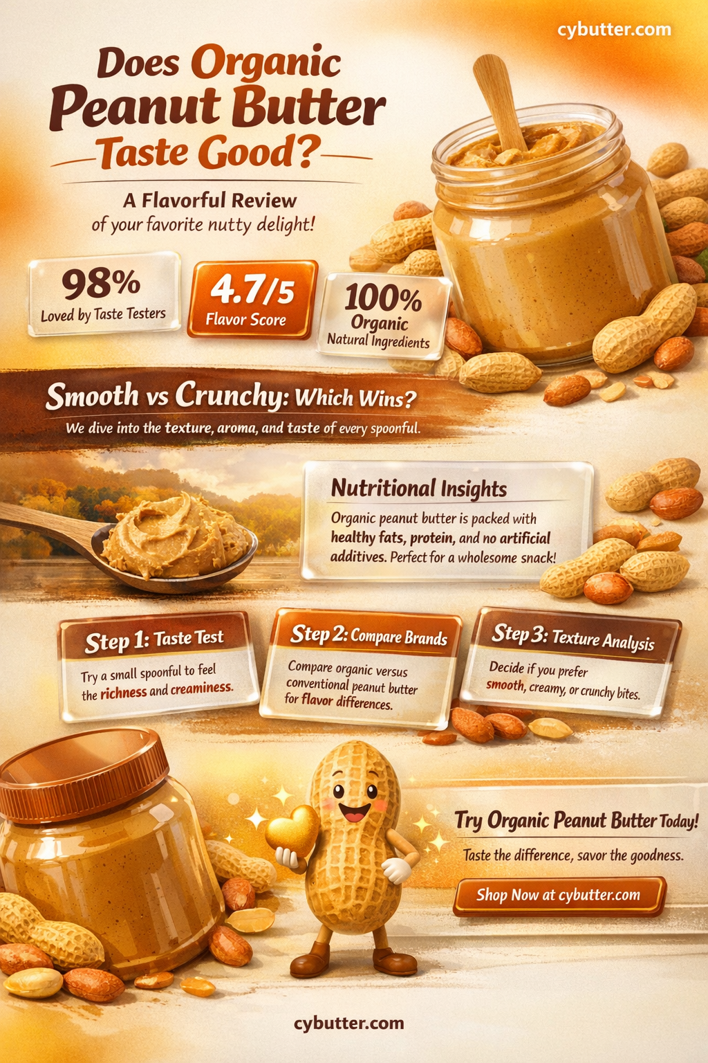 does organic peanut butter taste good