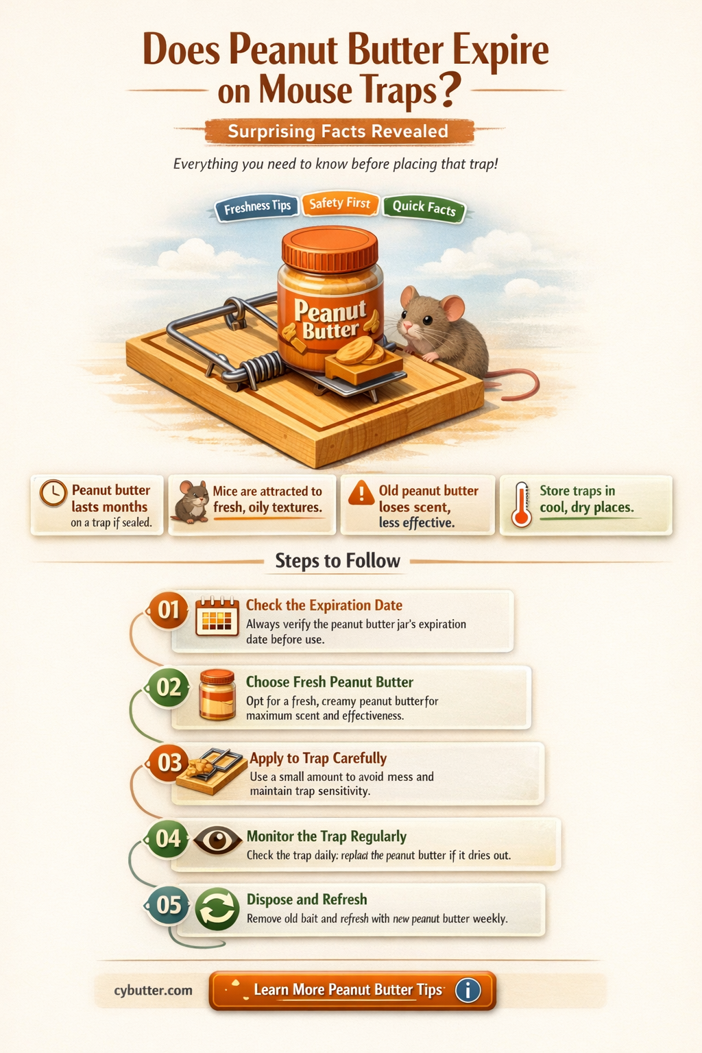 does peanut butter get old on a mouse trap