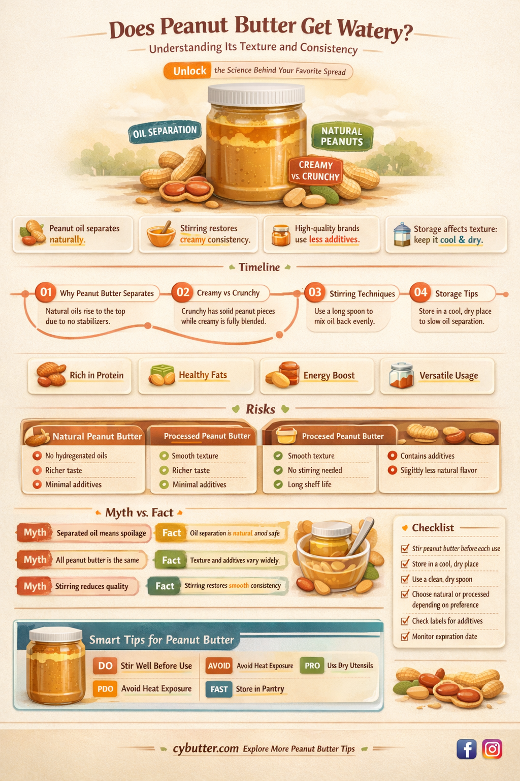 does peanut butter get watery