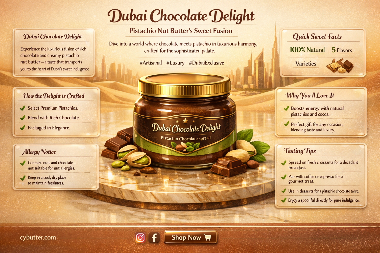 can you use pistachio nut butter for dubai chocolate