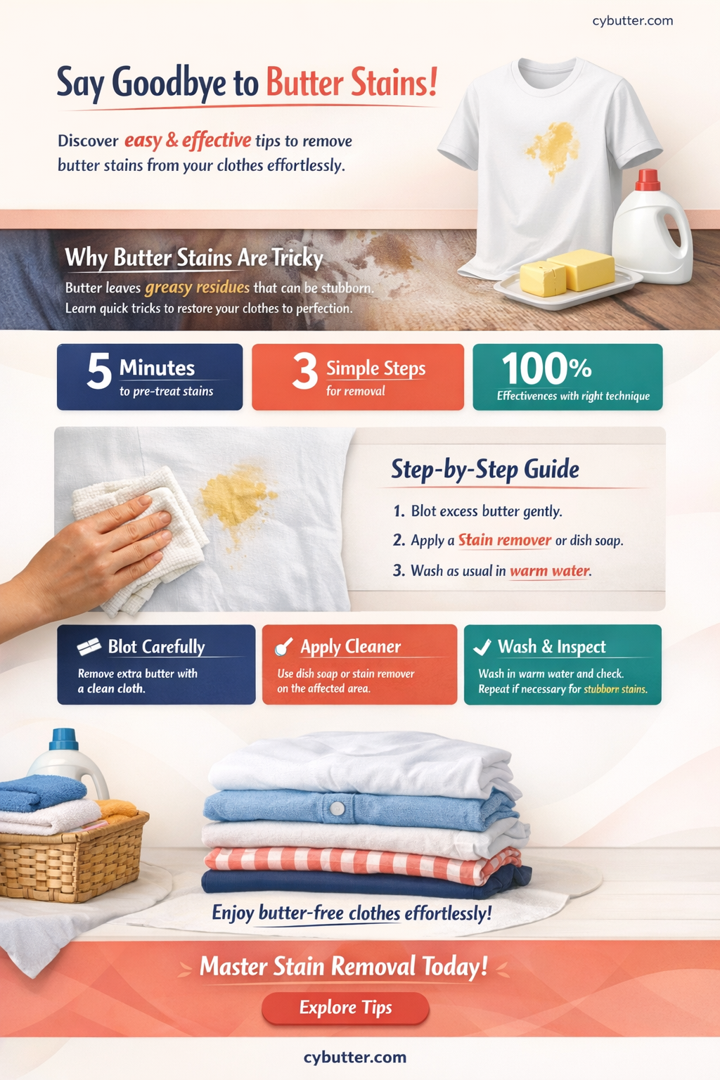 how do i get butter stains out of clothes