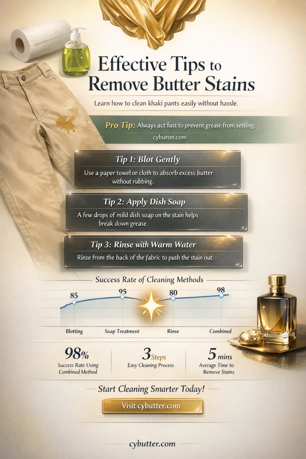 how do you get butter stains out of khaki pants
