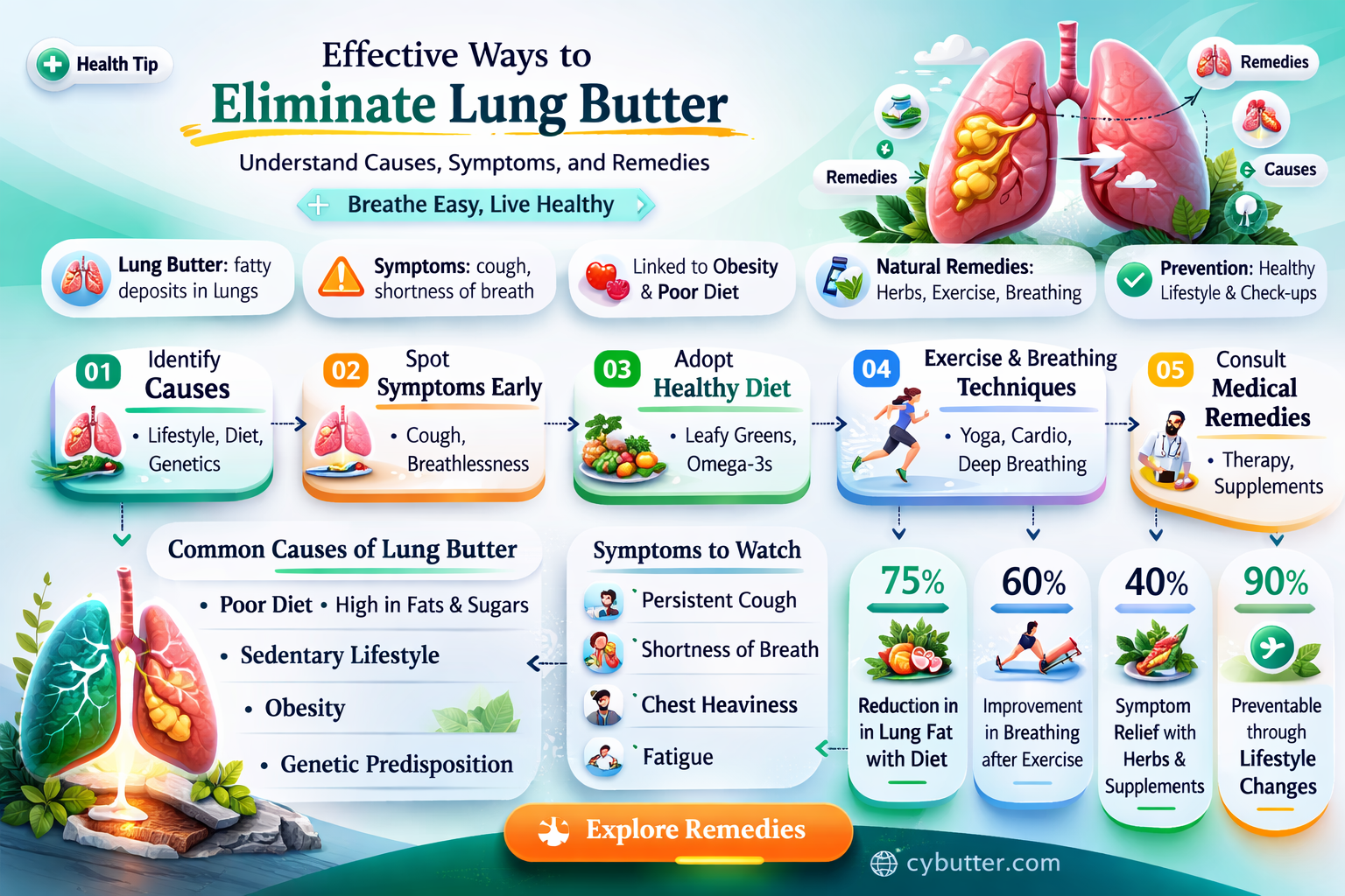 how do you get rid of lung butter