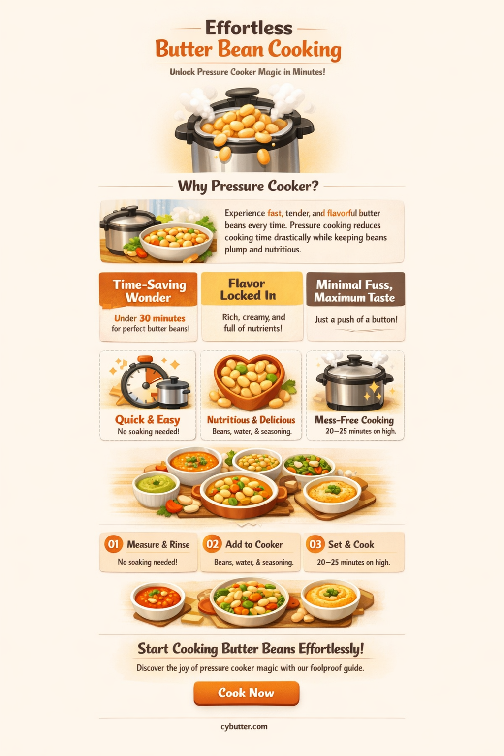 can i cook butter beans in the pressure cooker