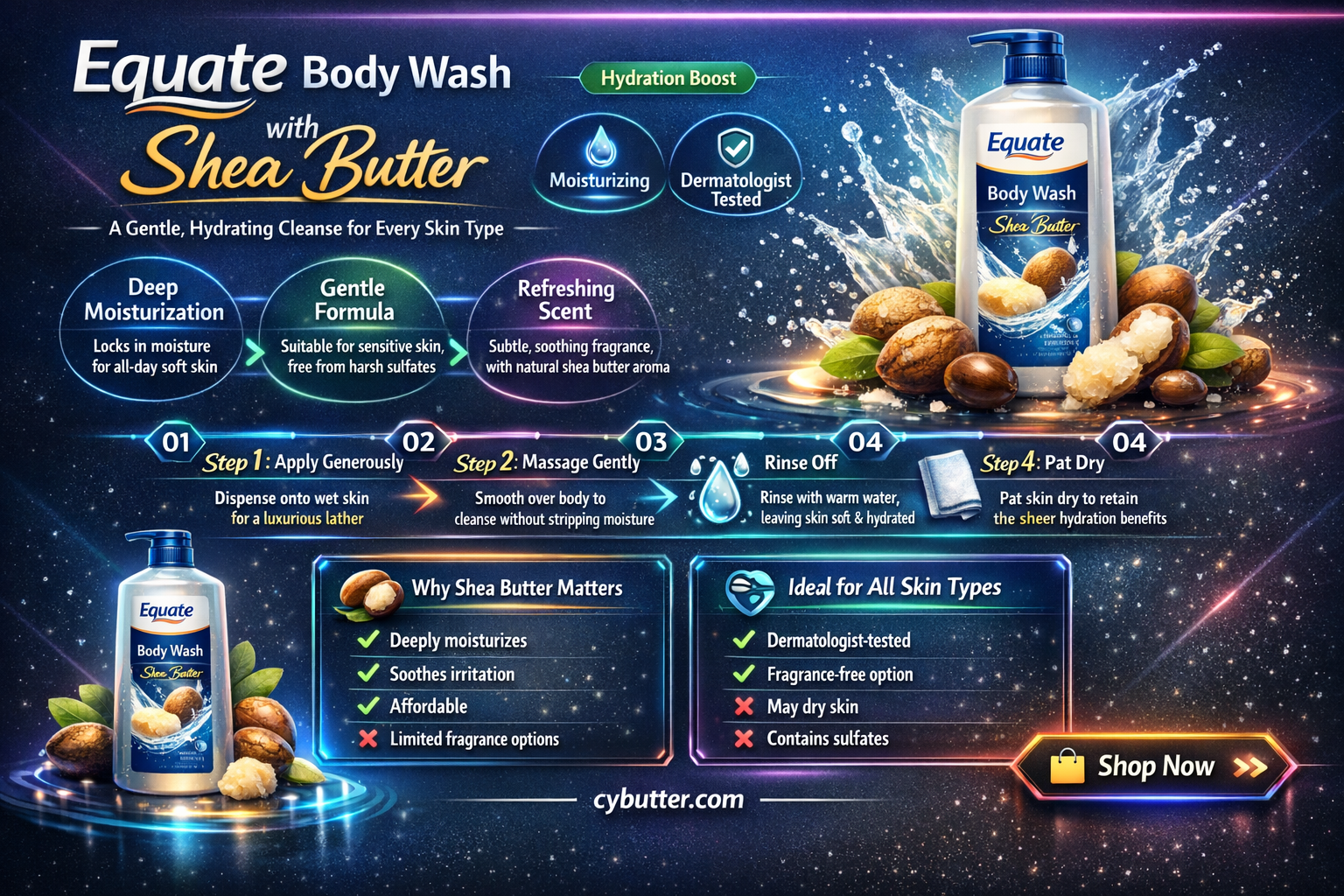how good is equate body wash w shea butter