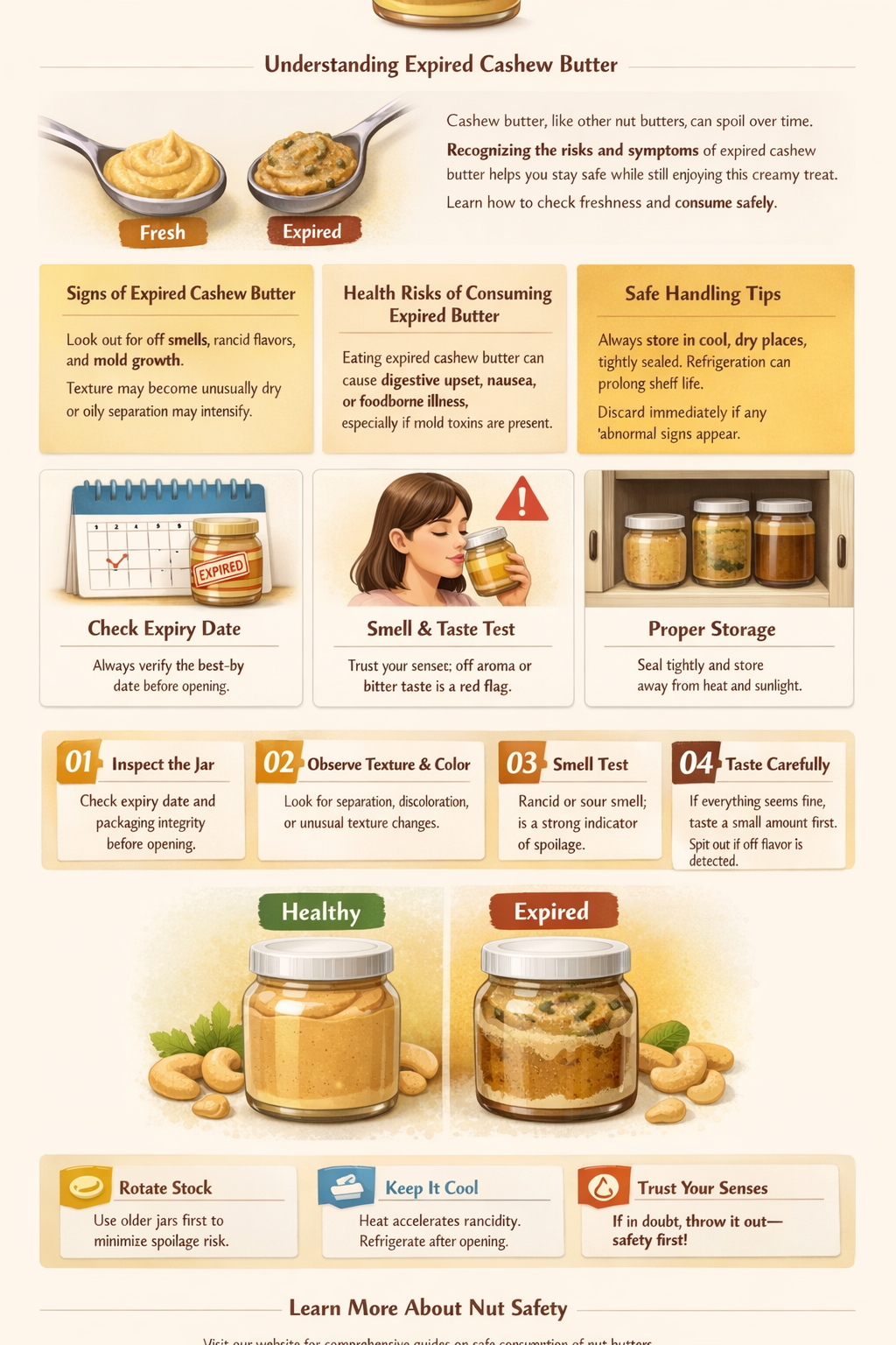 can you get sixk from expired cashew butter