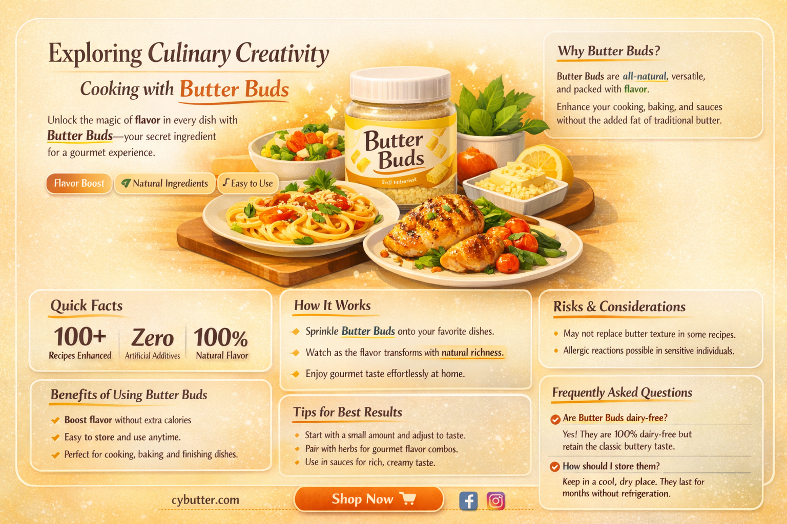 can i cook with butter buds