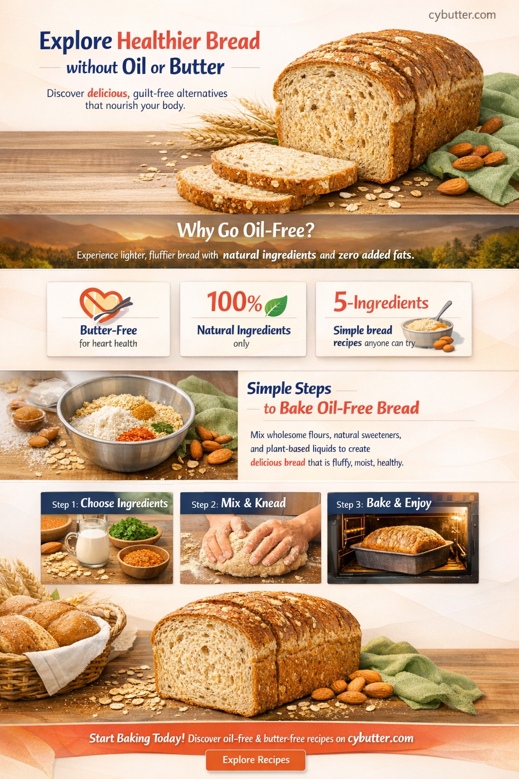 can you make bread without oil or butter
