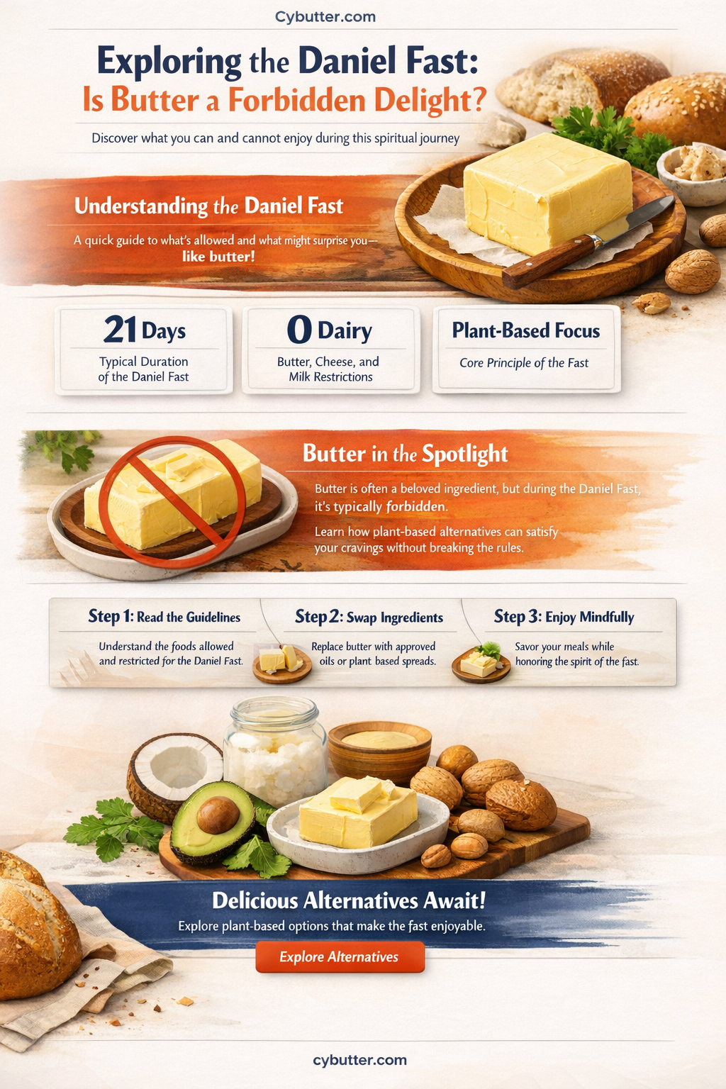 can you have butter on the daniel fast