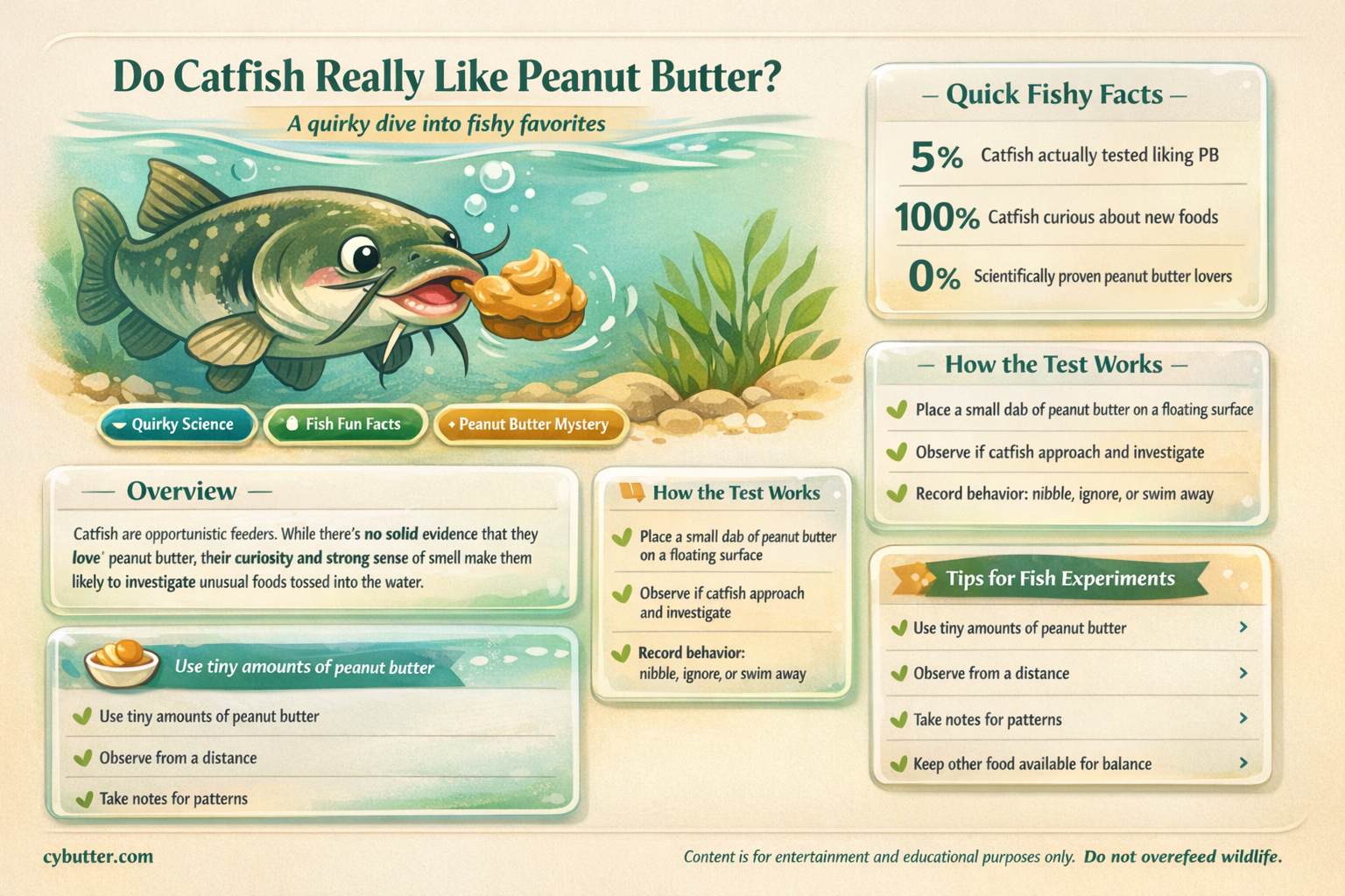 do catfish like peanut butter