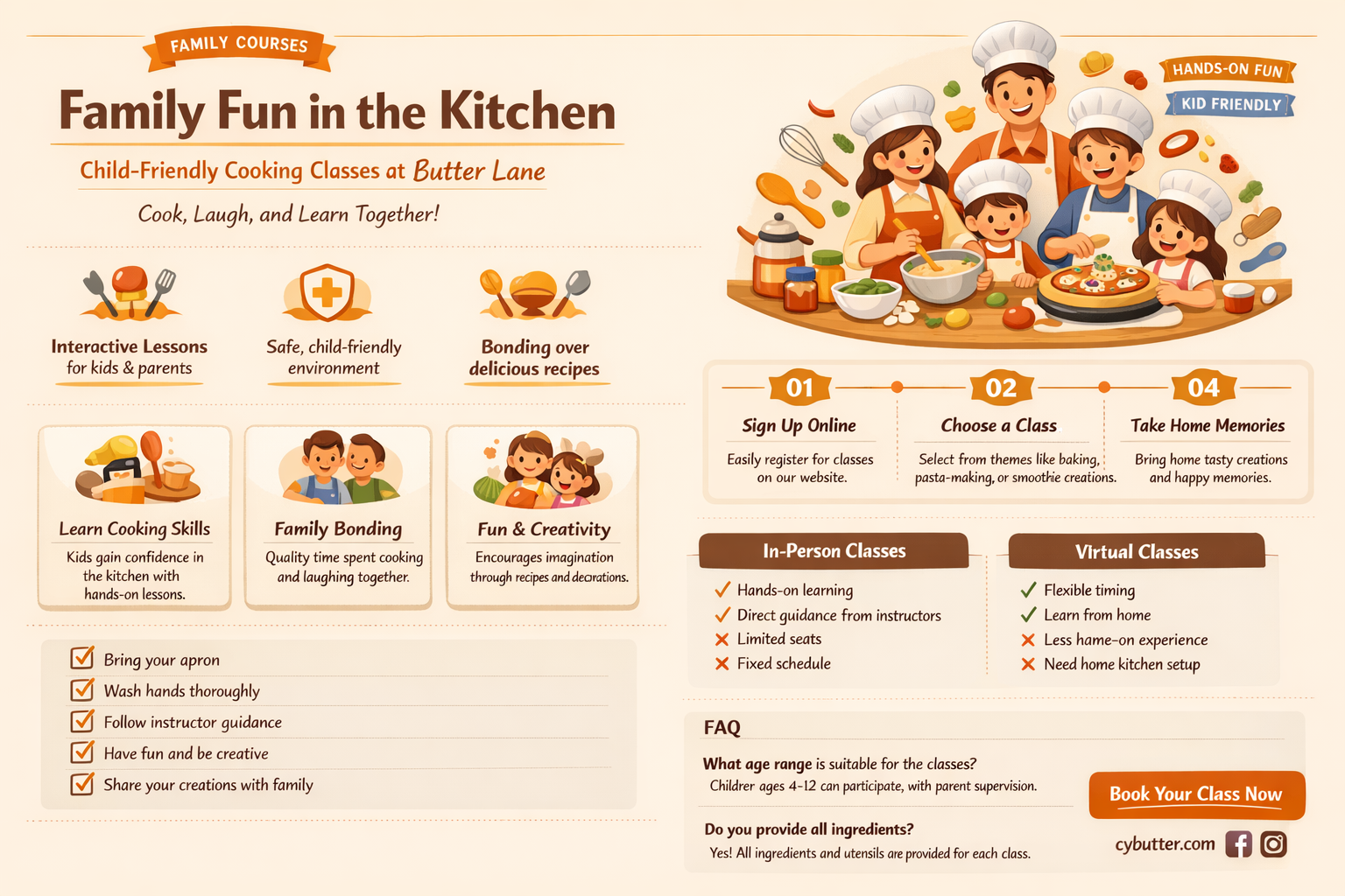 can i bring child to butter lane cooking class