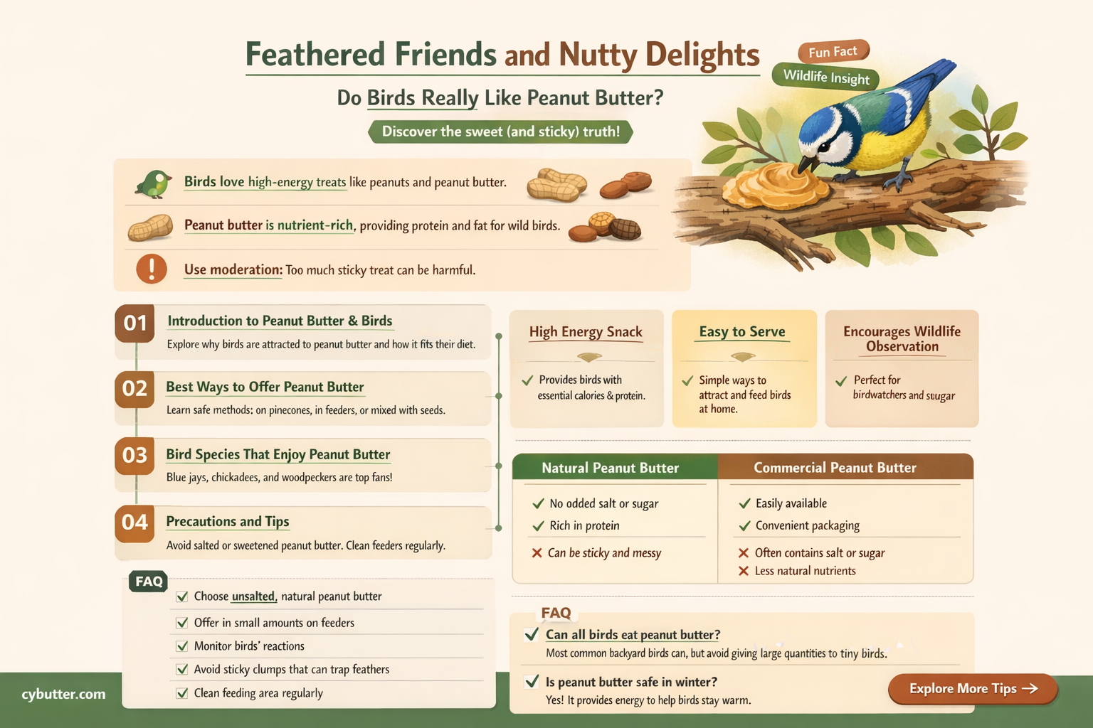 do birds like peanut butter
