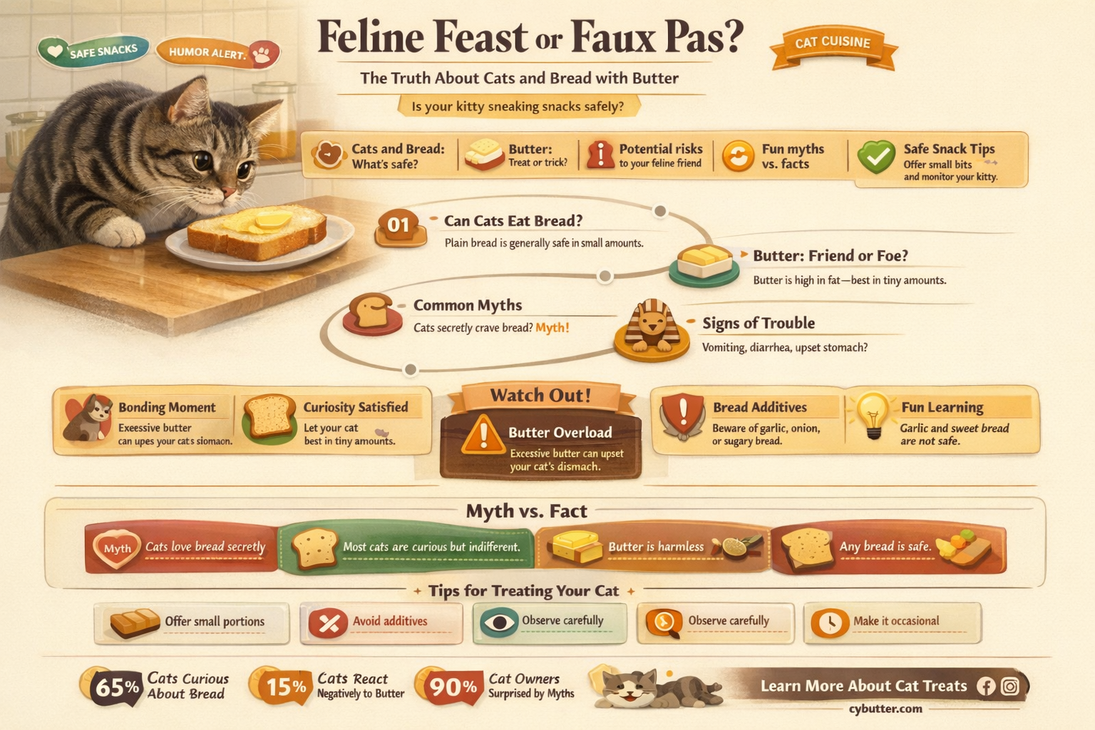 can cats eat bread and butter