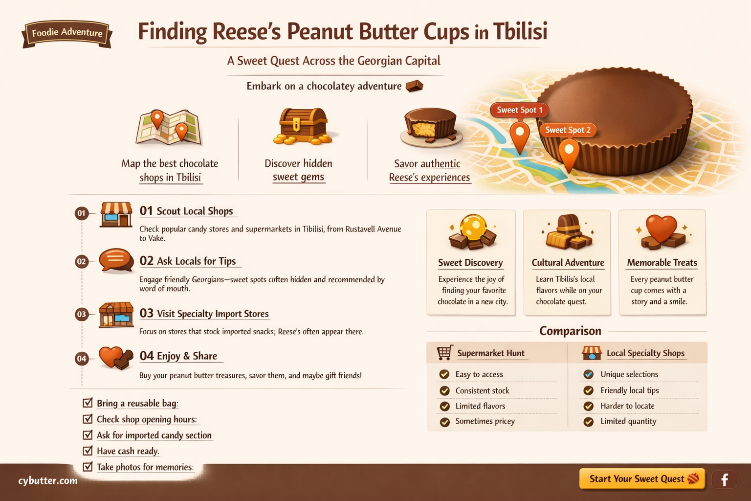 can you get receces peanut butter cupts in tbilisi