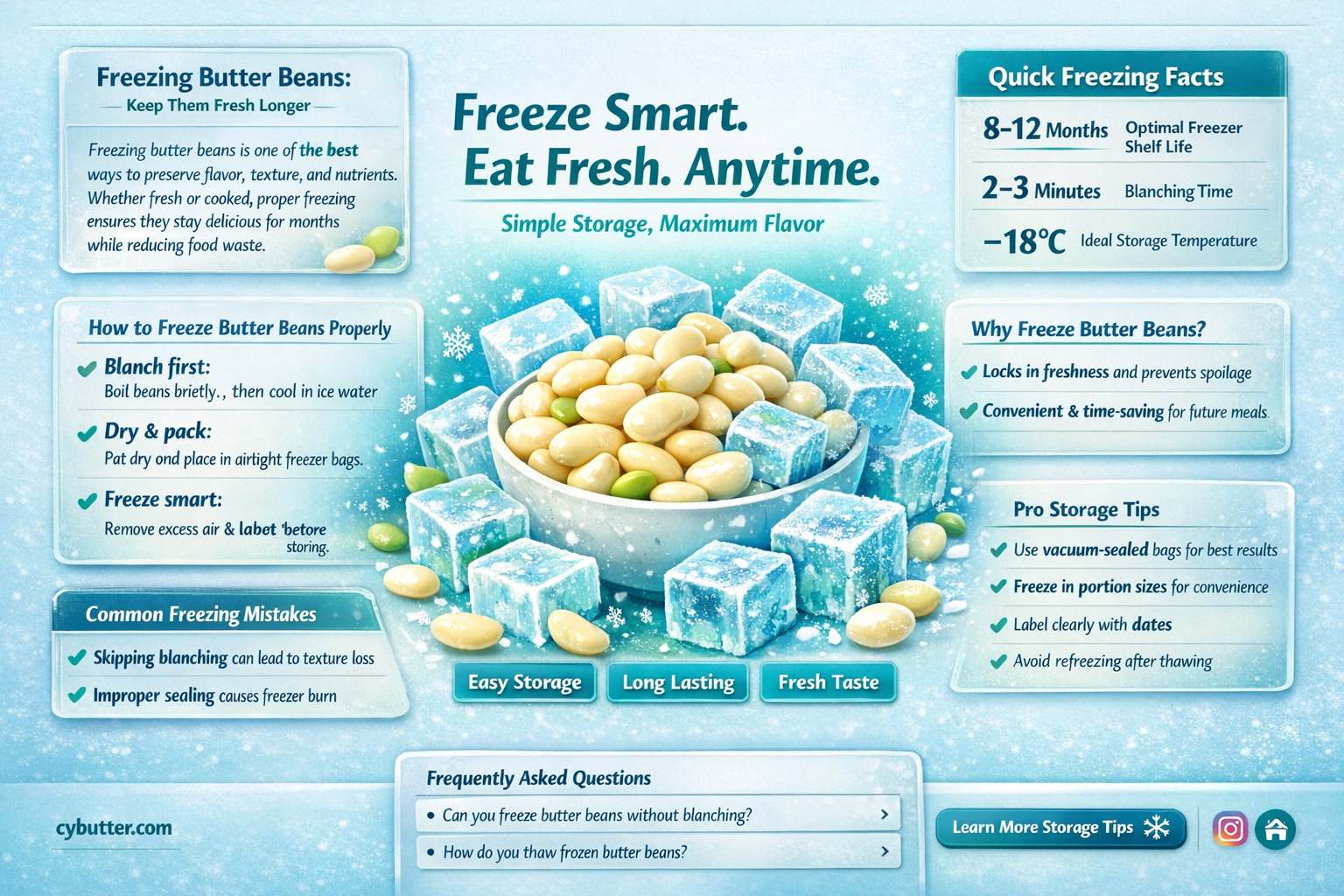 how long are butter beans good for once freezing