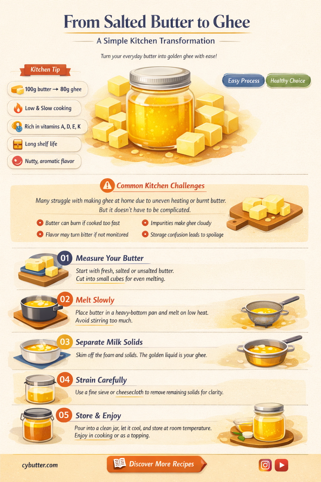 can you make ghee with salted butter