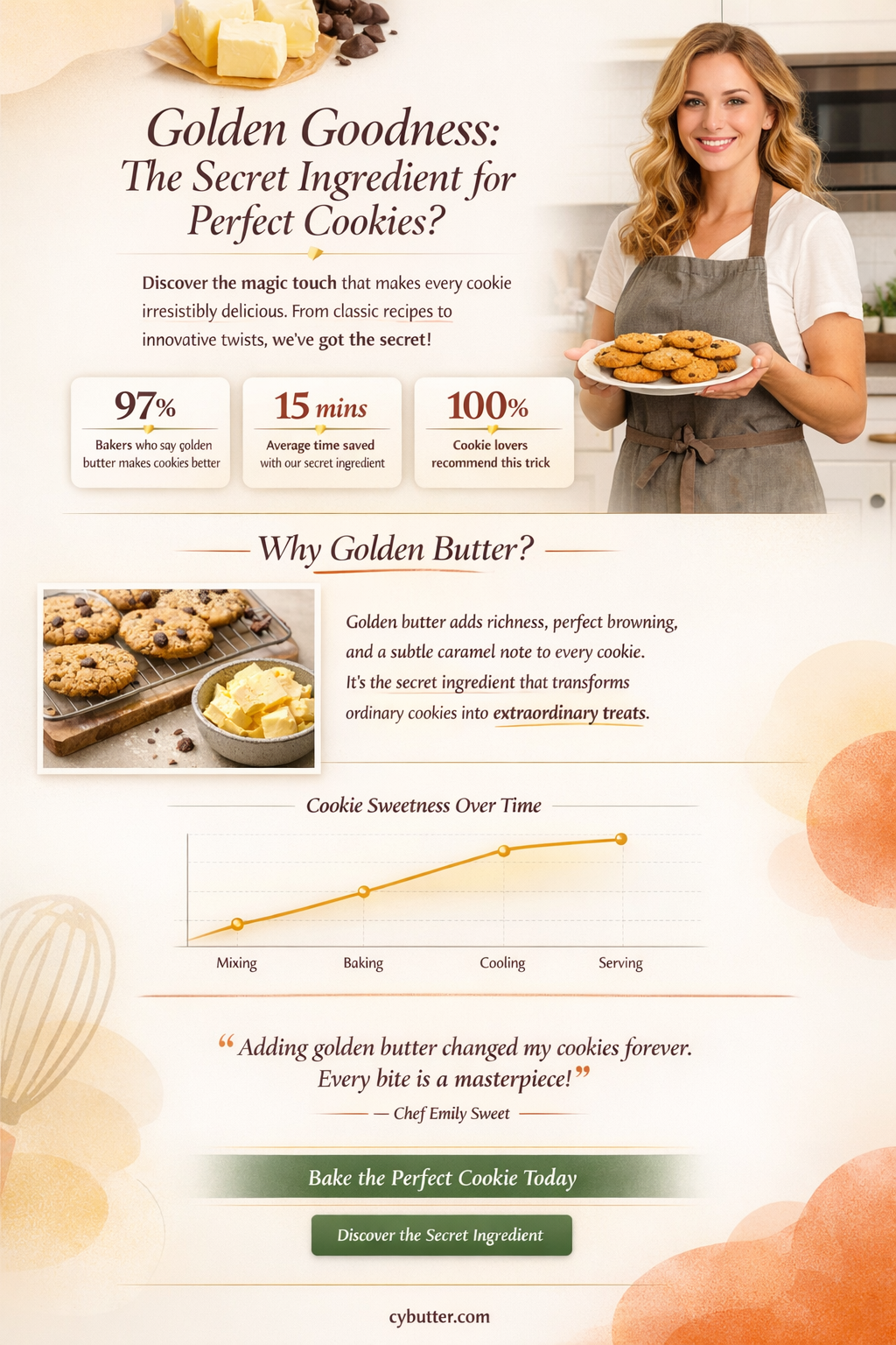 can you use melted butter for cookies