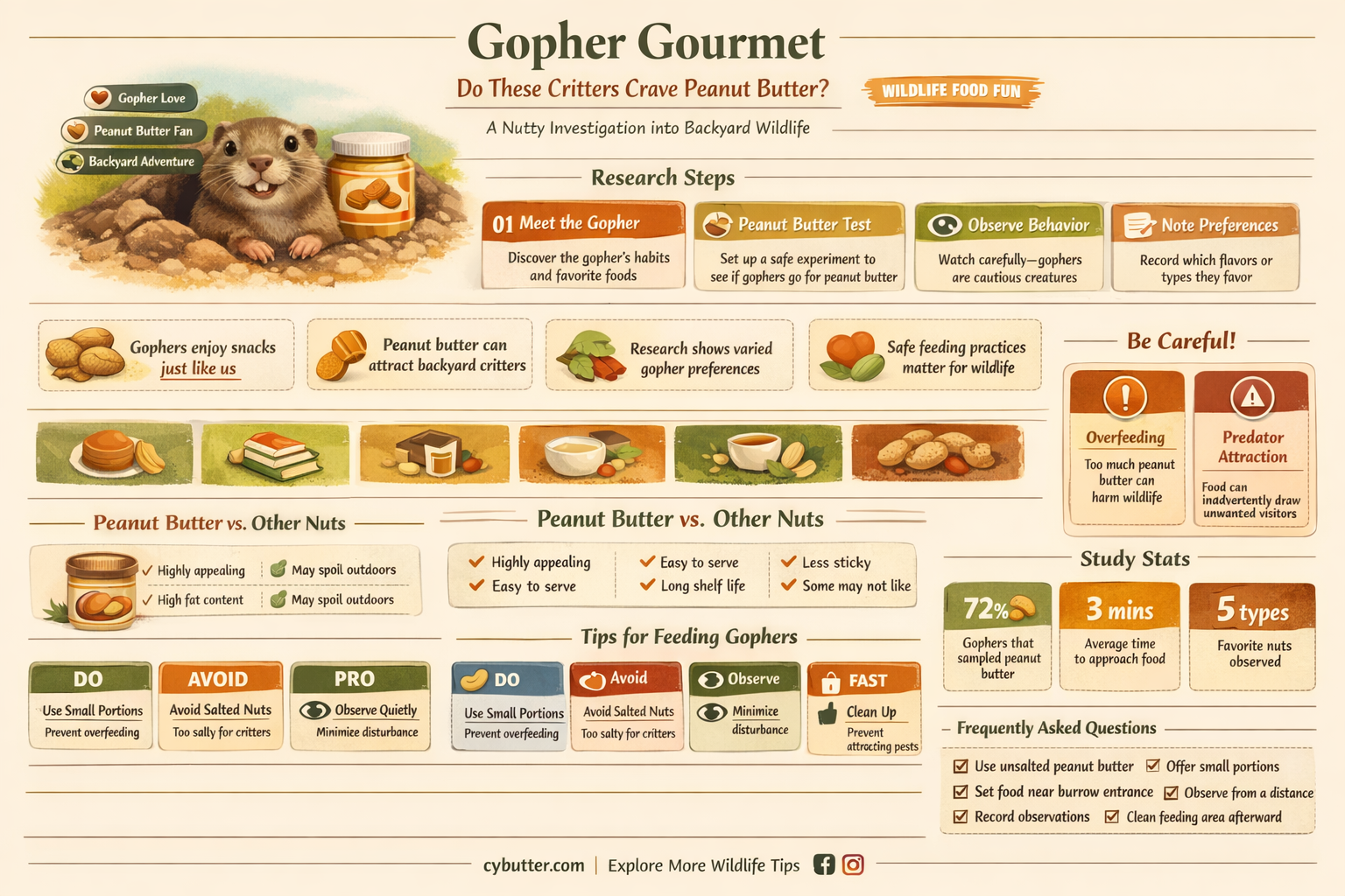 do gophers like peanut butter