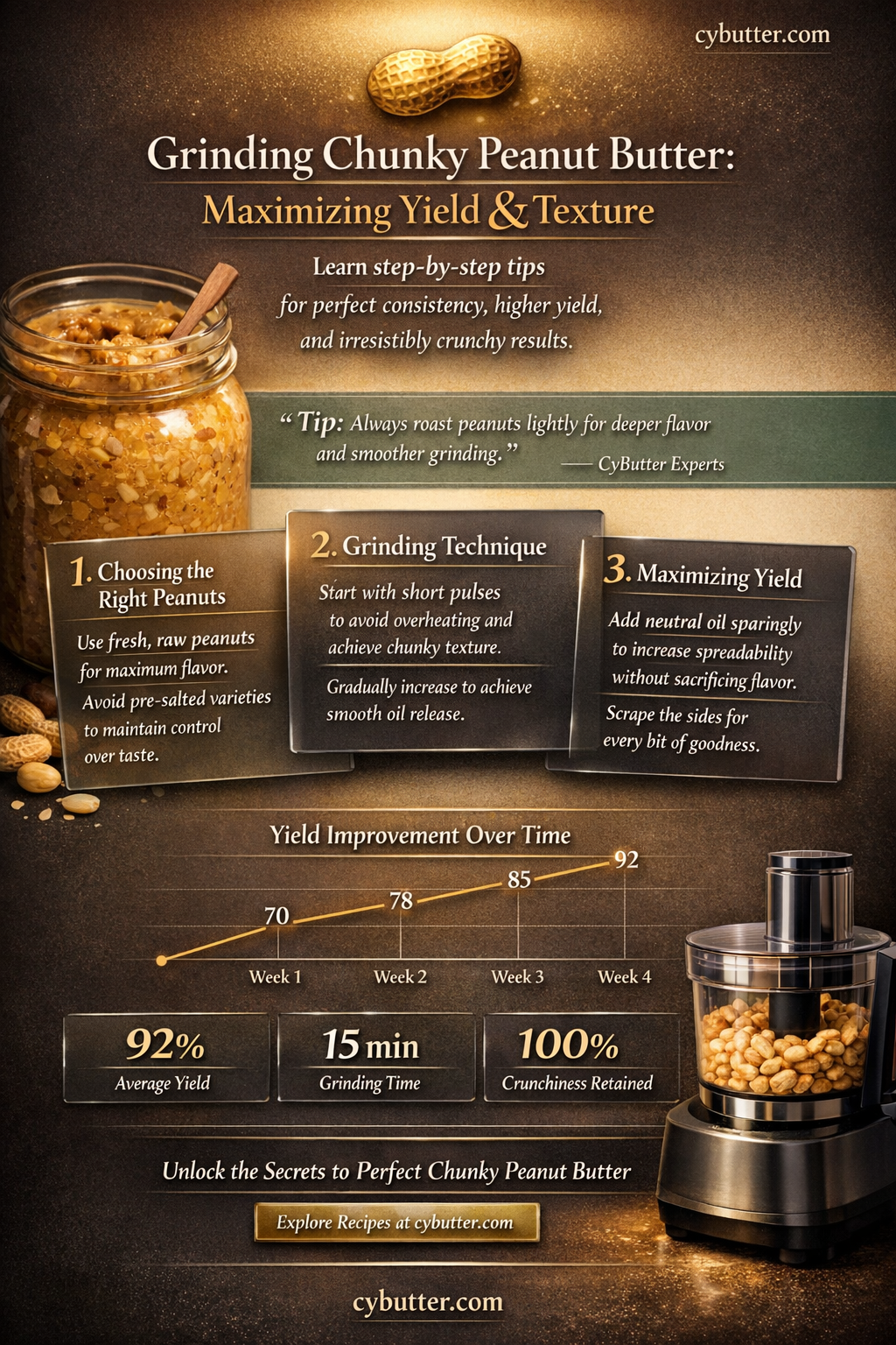 can i grind up chunky peanut butter and get more
