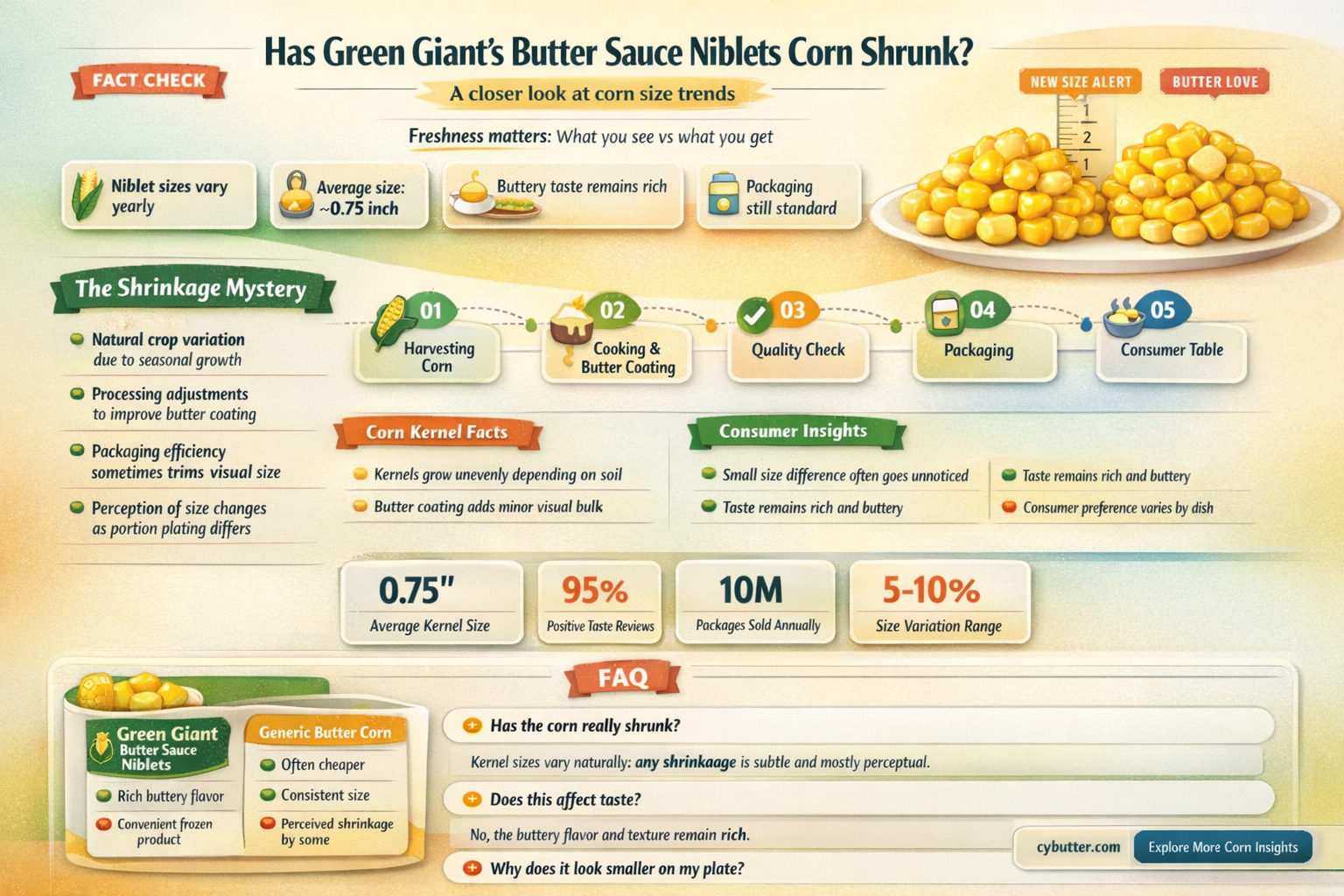 did green giant niblets corn with butter sauce get smaller