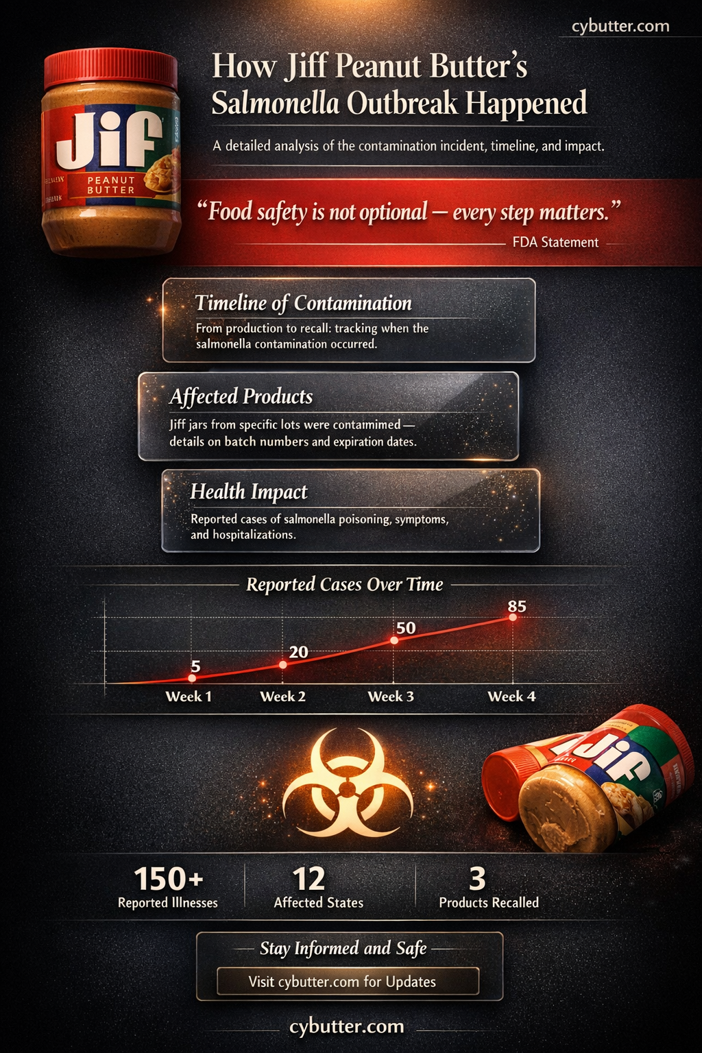 how did jiff peanut butter get salmonella