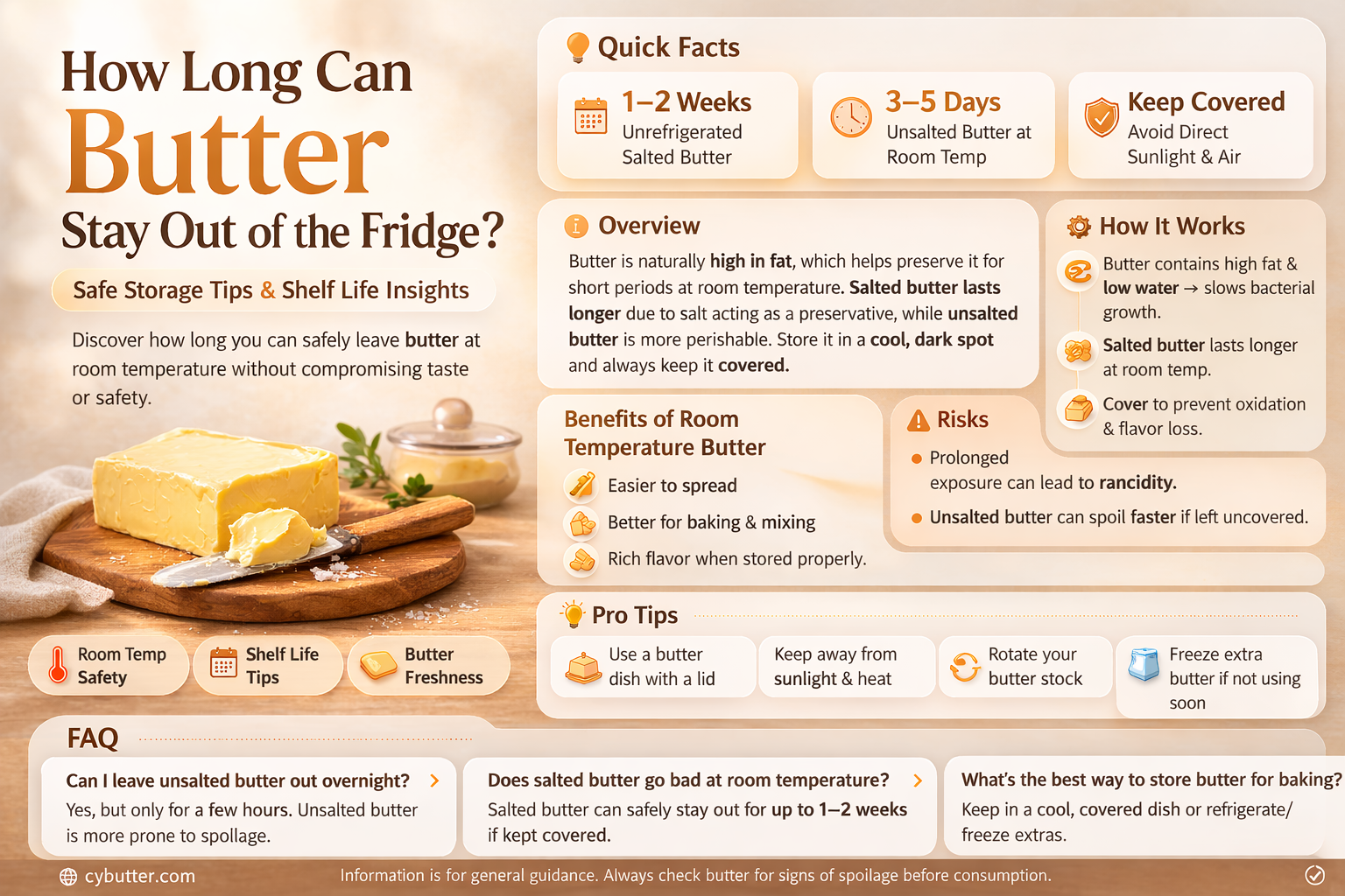 can you leave butter out of the refrigerator how long