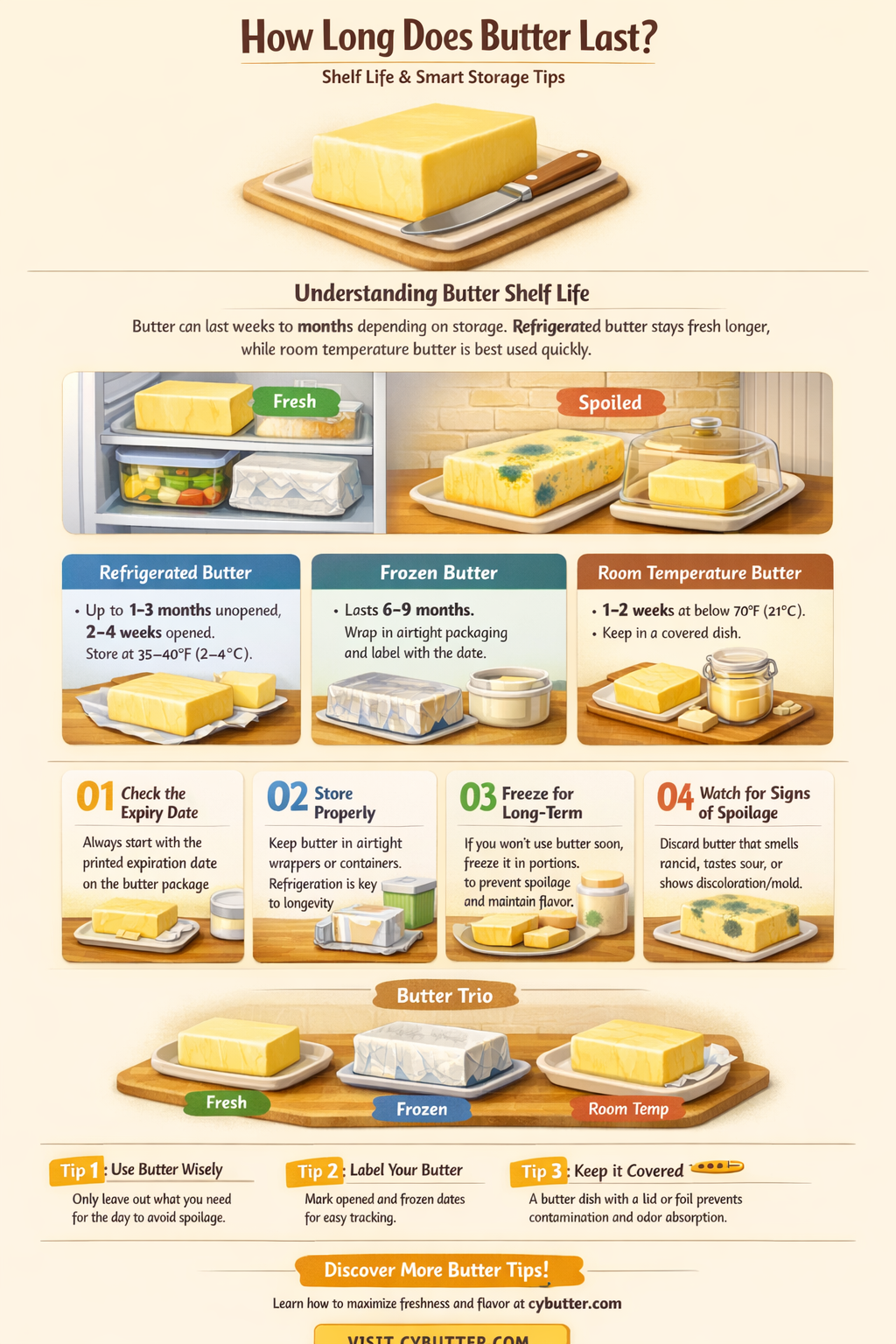 does butter stay good a long time