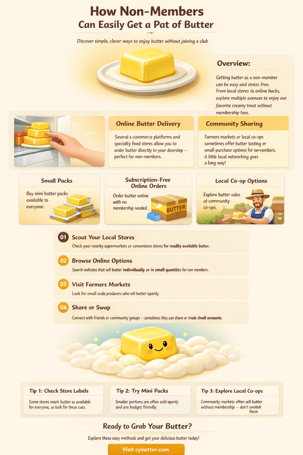 how can non members get a pat of butter