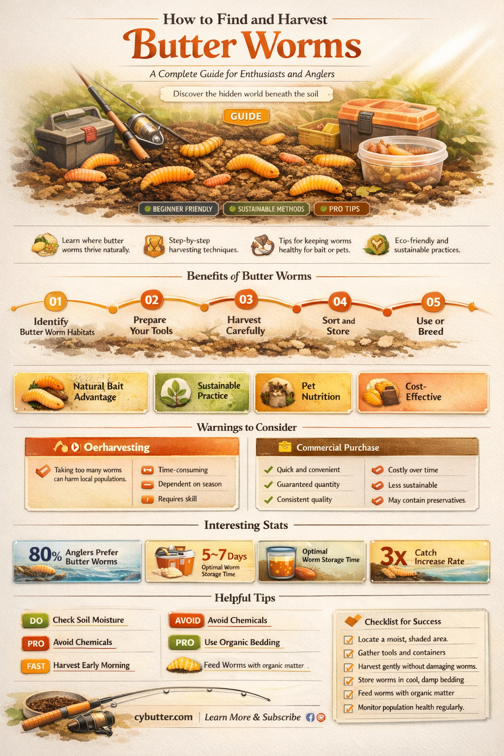 how do you get butter worms