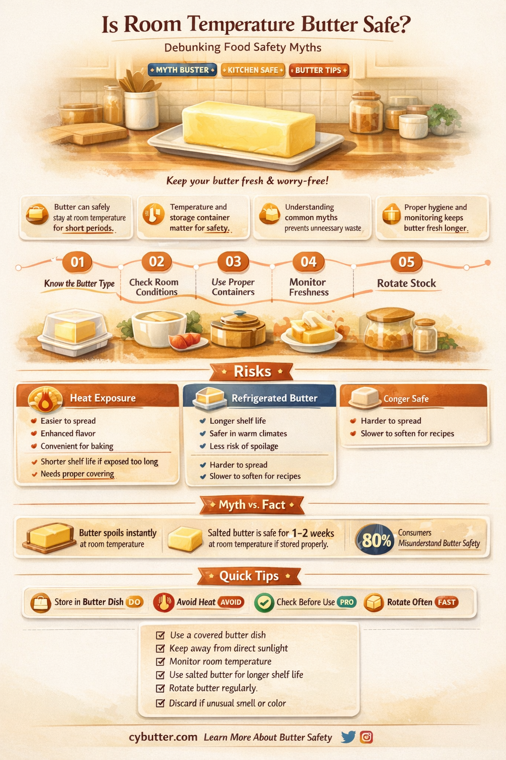 can i get sick from room temp butter