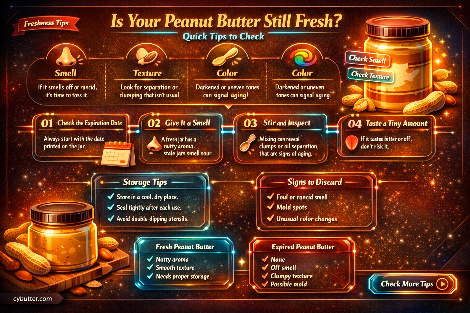 how can you tell if peanut butter is still good