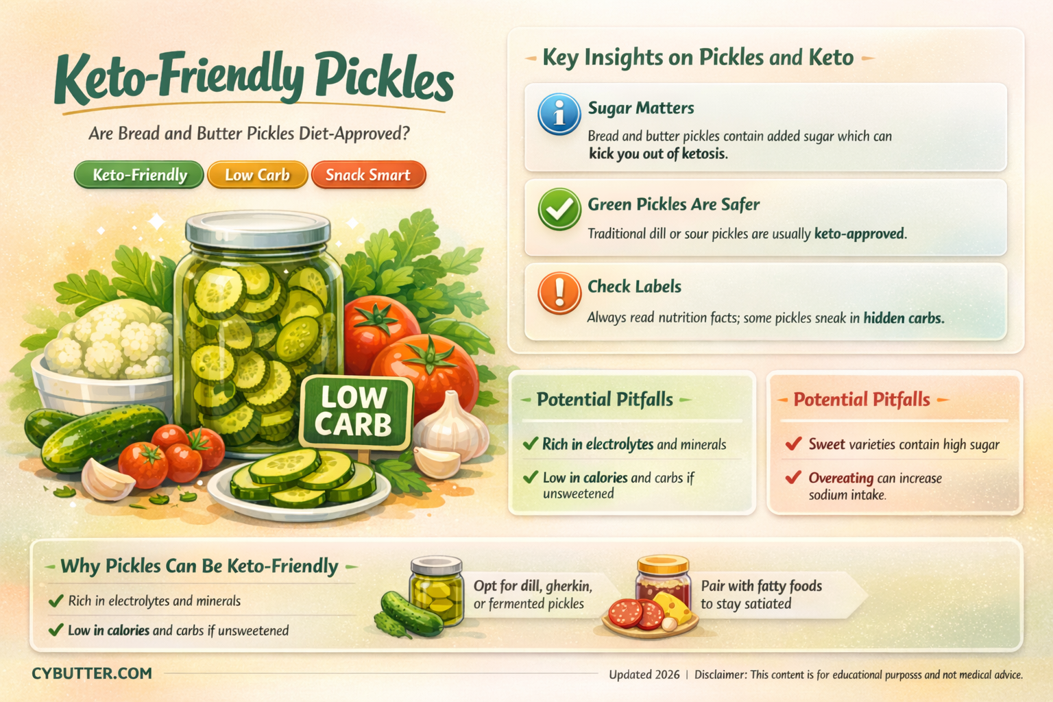are vread and butter pickles good for the keto diet