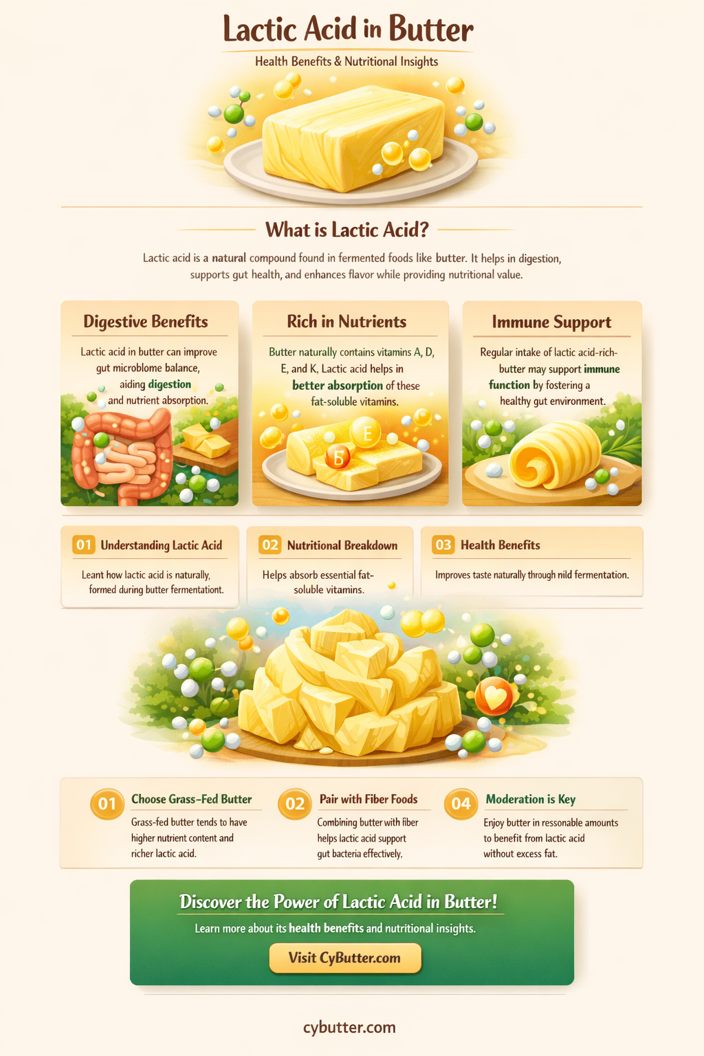 does lactic acid in butter good for you
