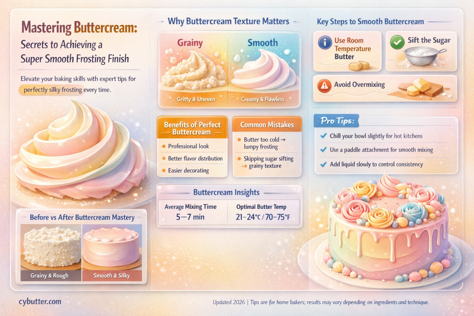 how get super smooth finish with butter cream frosting