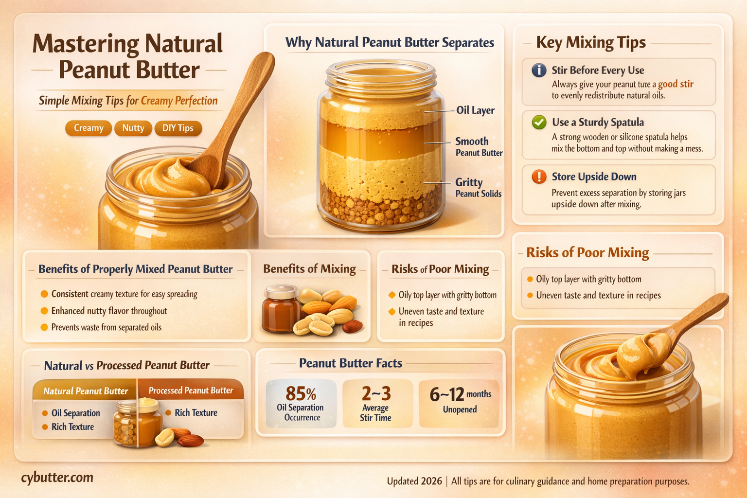 how do you get natural peanut butter to mix