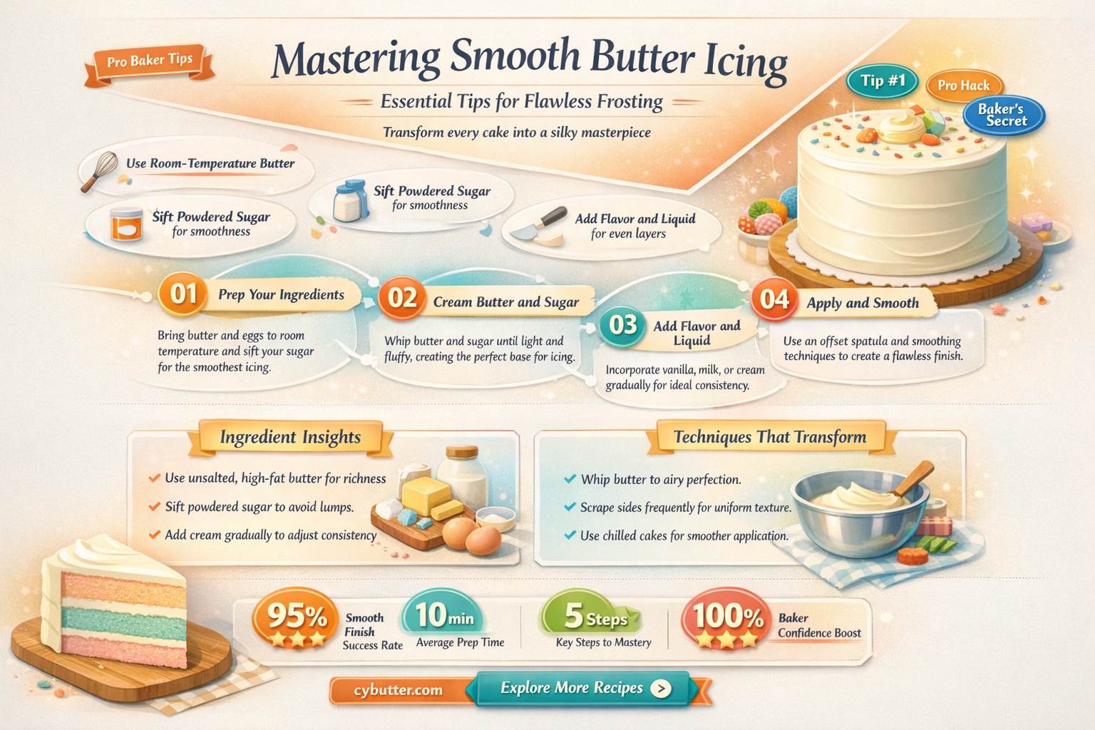 how do you get butter icing smooth