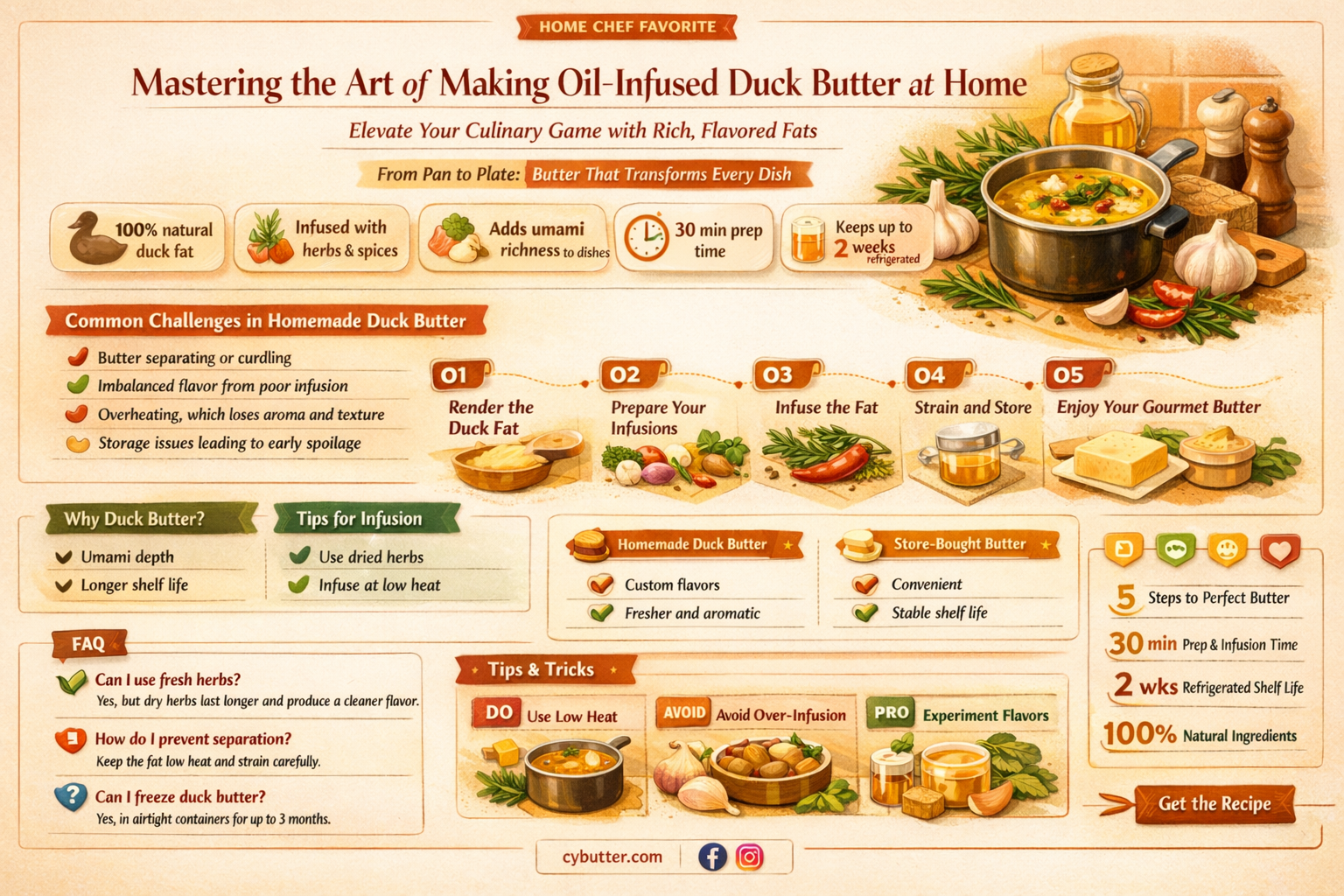 how get oil duck butter