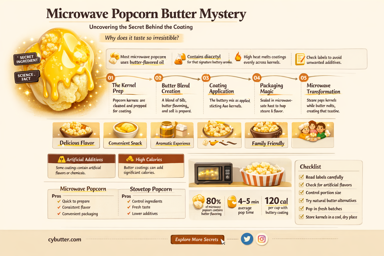 how do they get butter on microwave popcorn