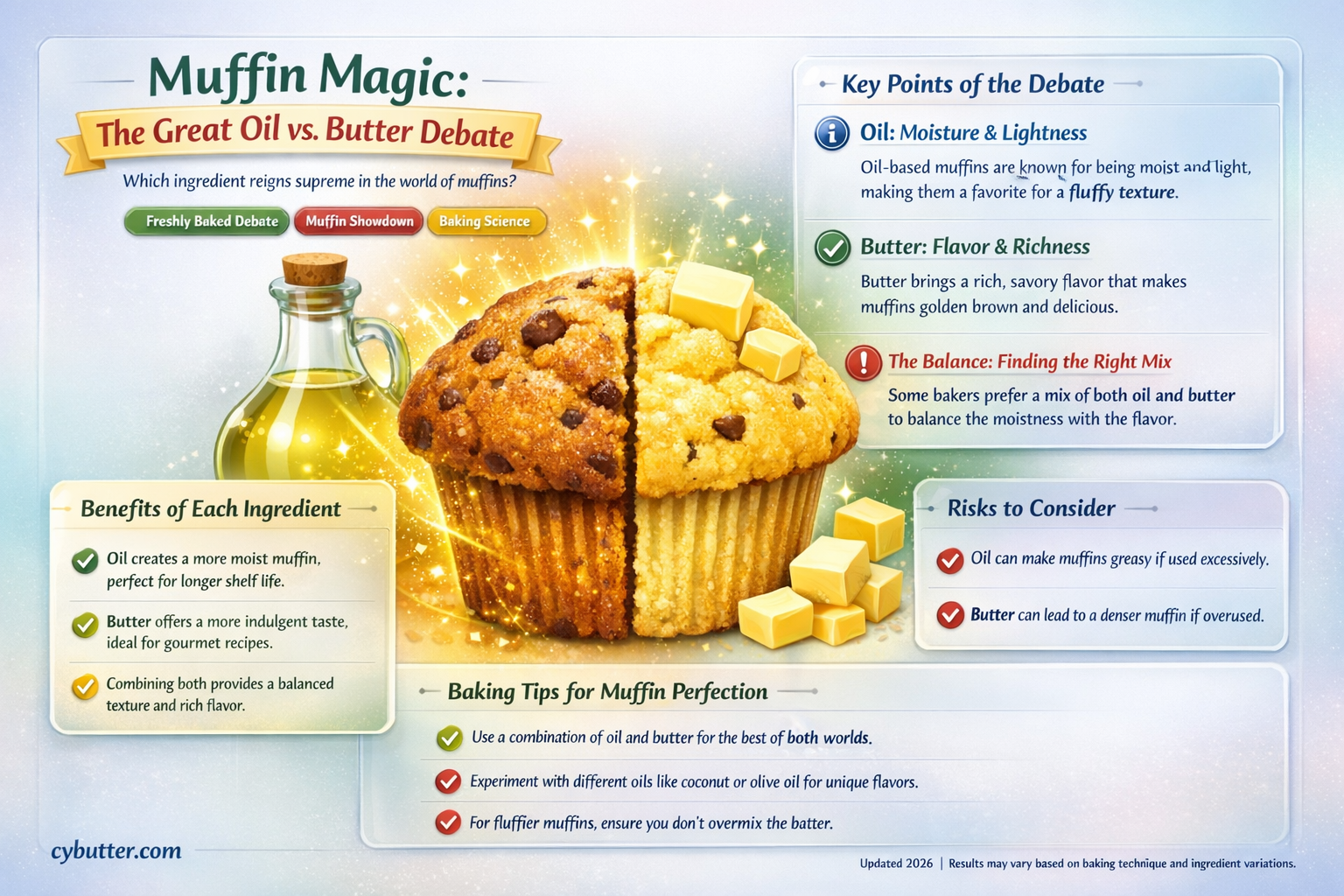 are muffins better with oil or butter