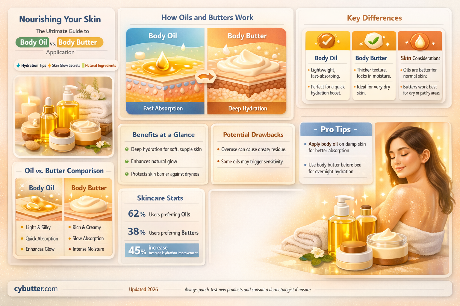 do you put body oil or body butter first
