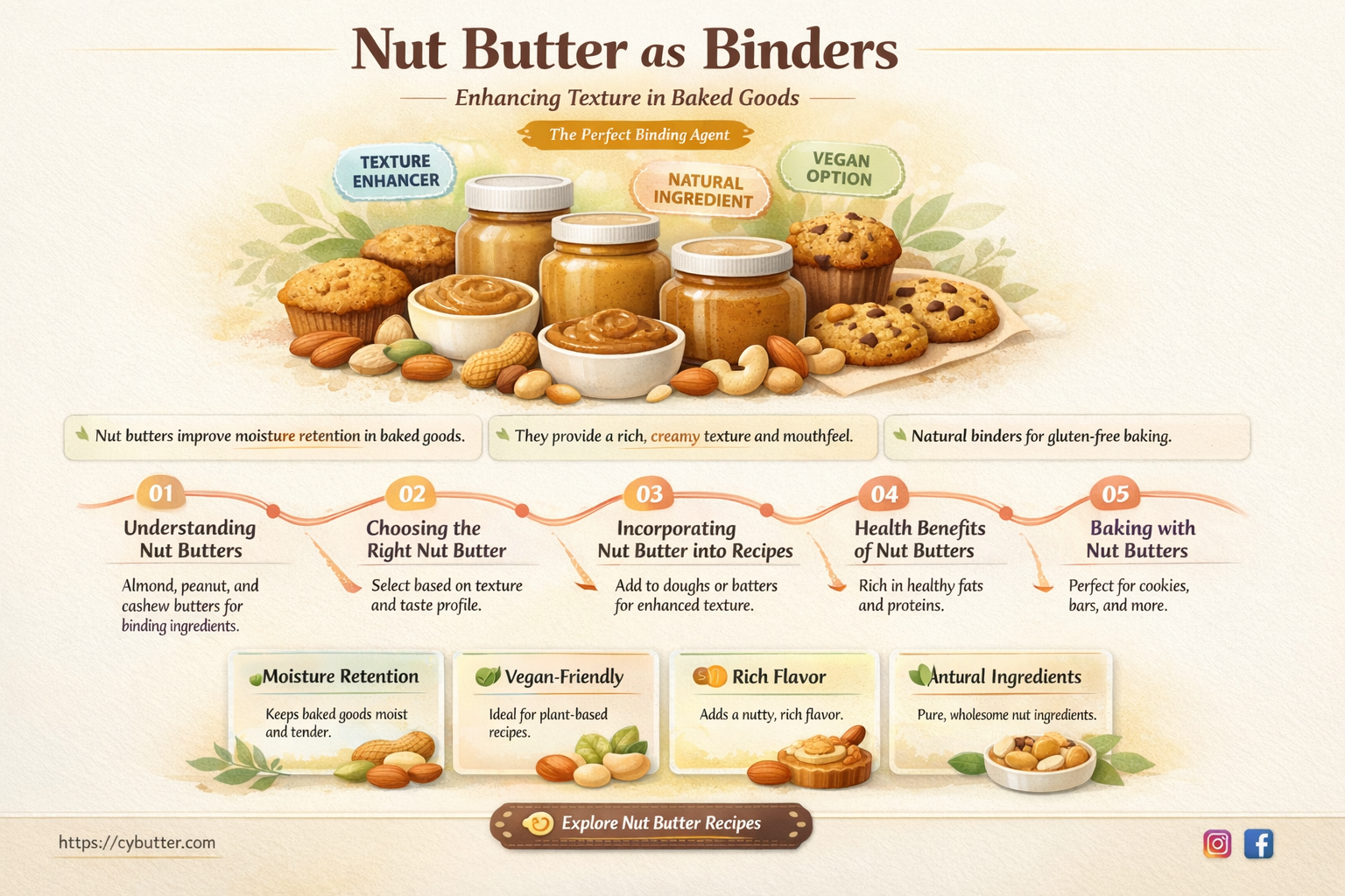 are nut butter good binders for baked goods