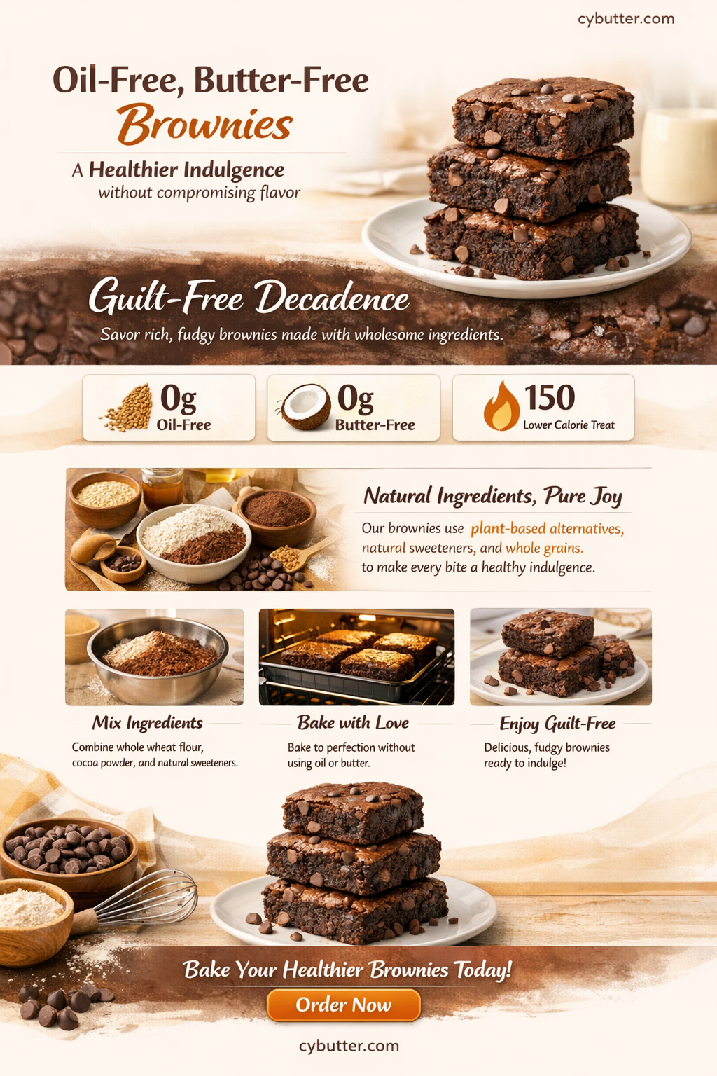 can i make brownies without oil or butter