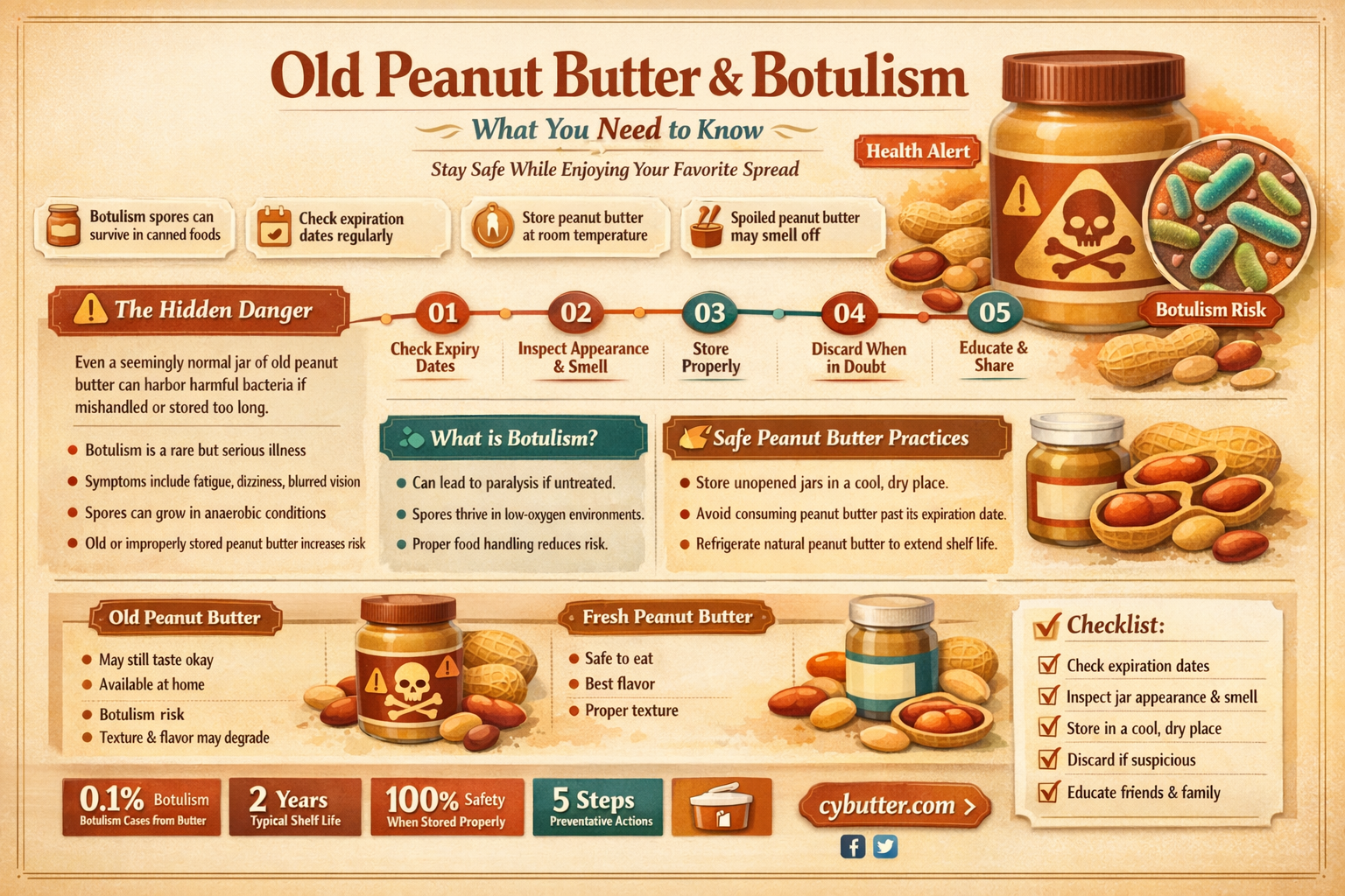 can i get botulism from old peanut butter